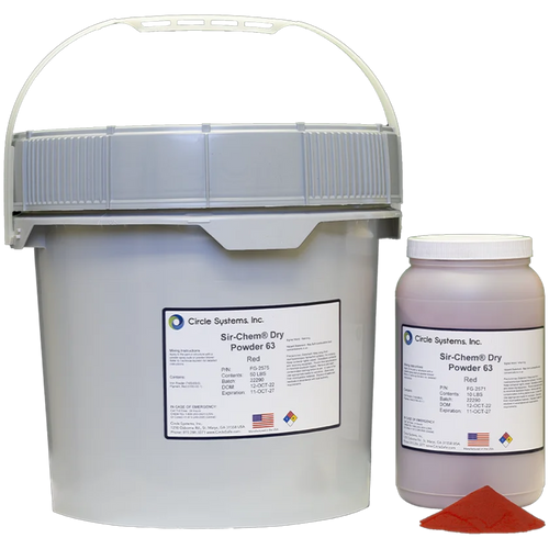 Circle Systems, #63 Red <br>Dry Magnetic Particle Powder, 50 lb Pail