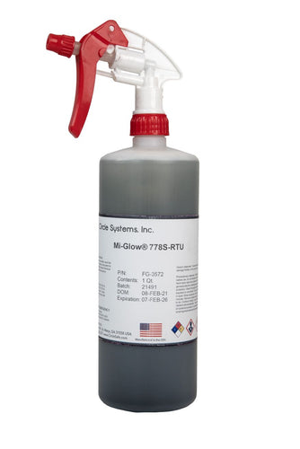 Circle Systems Mi-Glow, 778s-RTU Fluorescent Magnetic Particle,  Quart Bottles with Trigger Sprayers