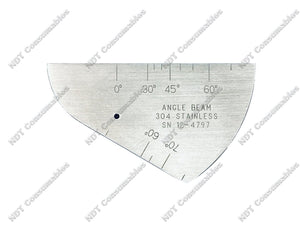 304 Stainless Steel, Angle Beam Test Block (Mini)